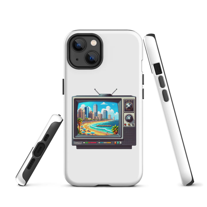 Tough Case for iPhone® | 16Bit Tel Aviv Beach