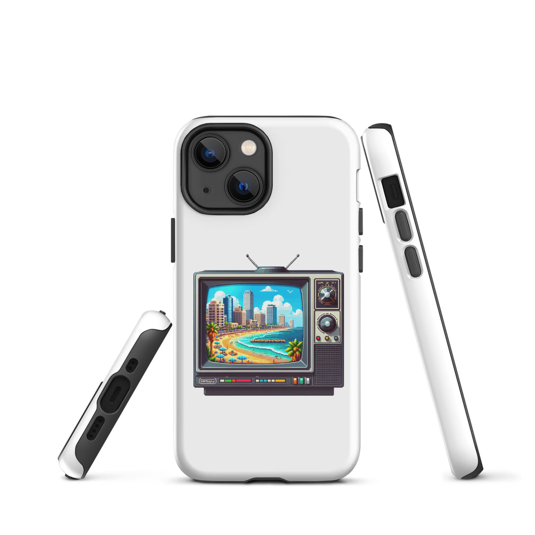 Tough Case for iPhone® | 16Bit Tel Aviv Beach