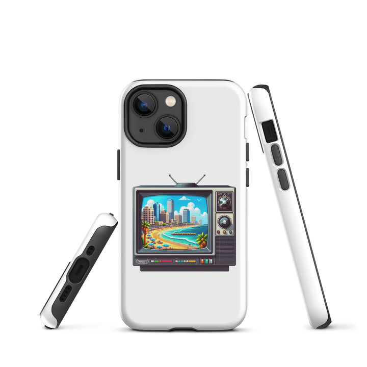 Tough Case for iPhone® | 16Bit Tel Aviv Beach