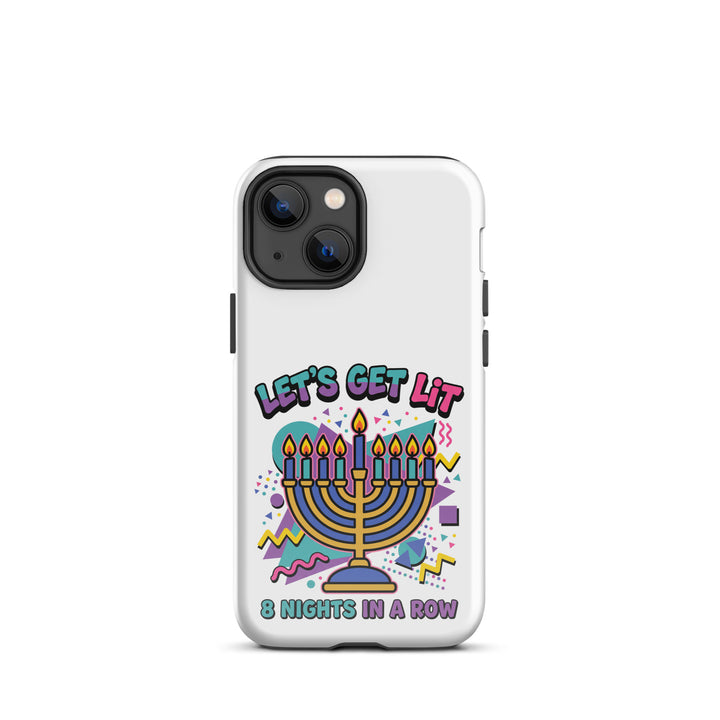 Lets Get Lit 90s Jewish pride tough phone case for iPhone 13 Mini, glossy finish - front view