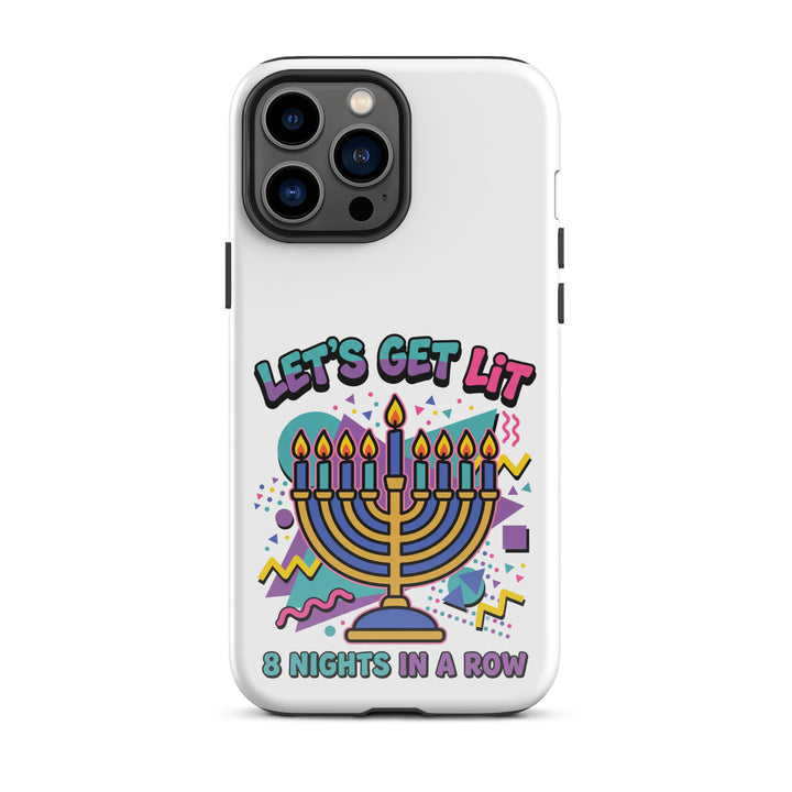 Lets Get Lit 90s Jewish pride tough phone case for iPhone 13 Pro Max, glossy finish - front view