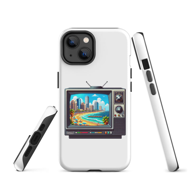Tough Case for iPhone® | 16Bit Tel Aviv Beach