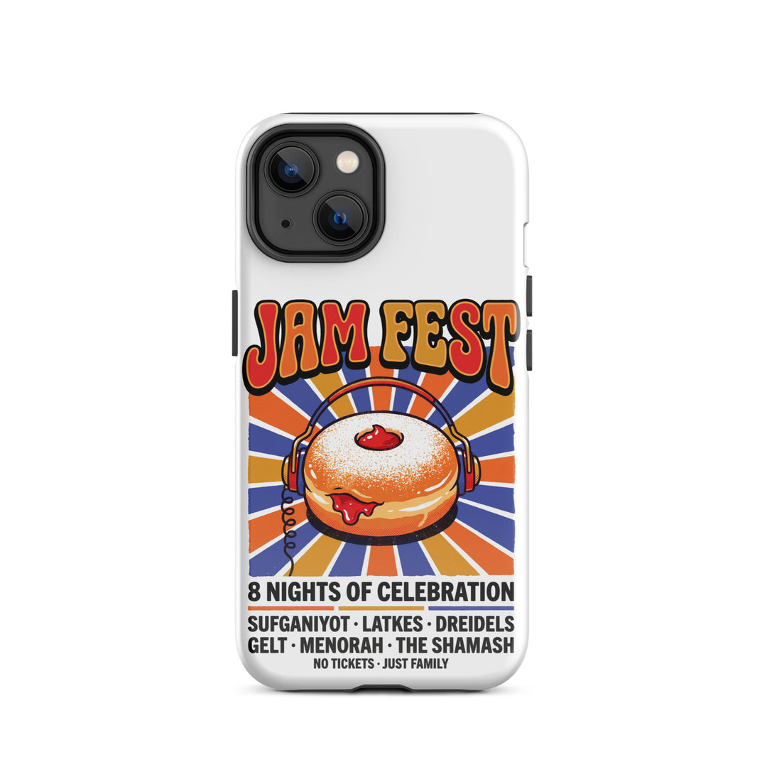 Jam Fest 8 Nights Jewish pride tough phone case for iPhone 14, glossy finish - front view