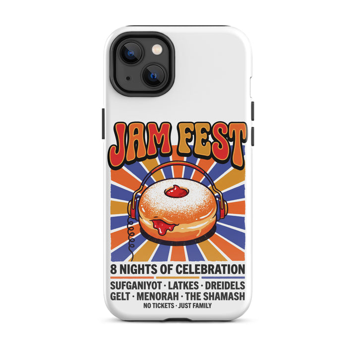 Jam Fest 8 Nights Jewish pride tough phone case for iPhone 14 Plus, glossy finish - front view