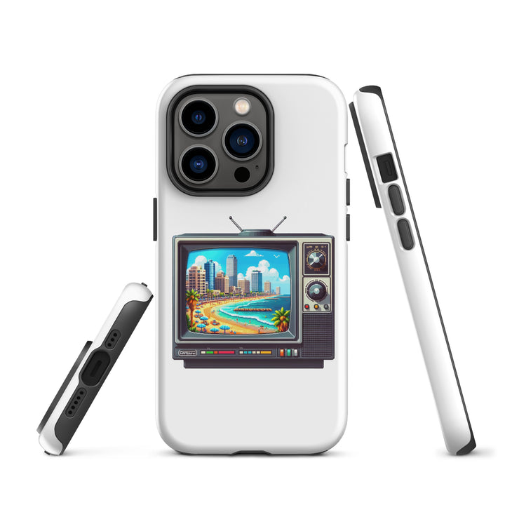 Tough Case for iPhone® | 16Bit Tel Aviv Beach