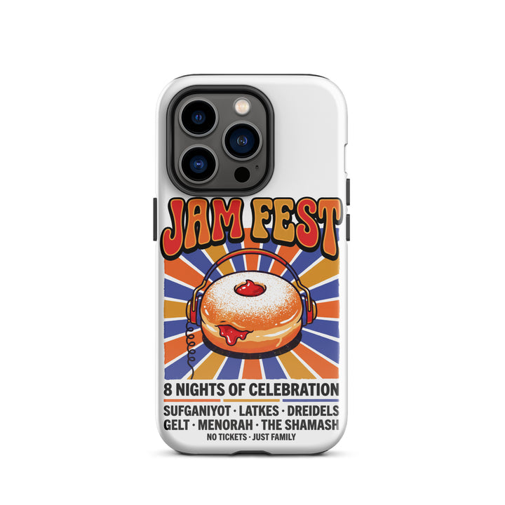 Jam Fest 8 Nights Jewish pride tough phone case for iPhone 14 Pro, glossy finish - front view