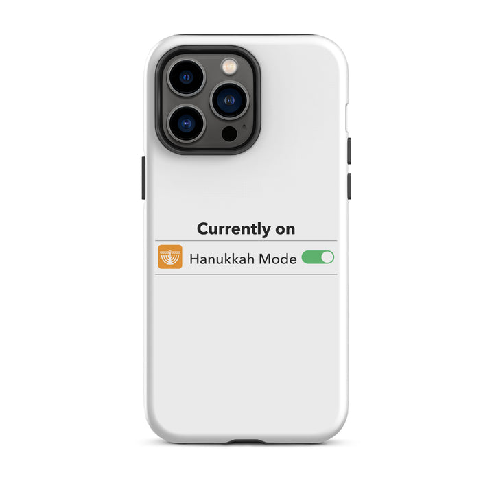 Hanukkah Mode Jewish pride tough phone case for iPhone 14 Pro Max, glossy finish - front view