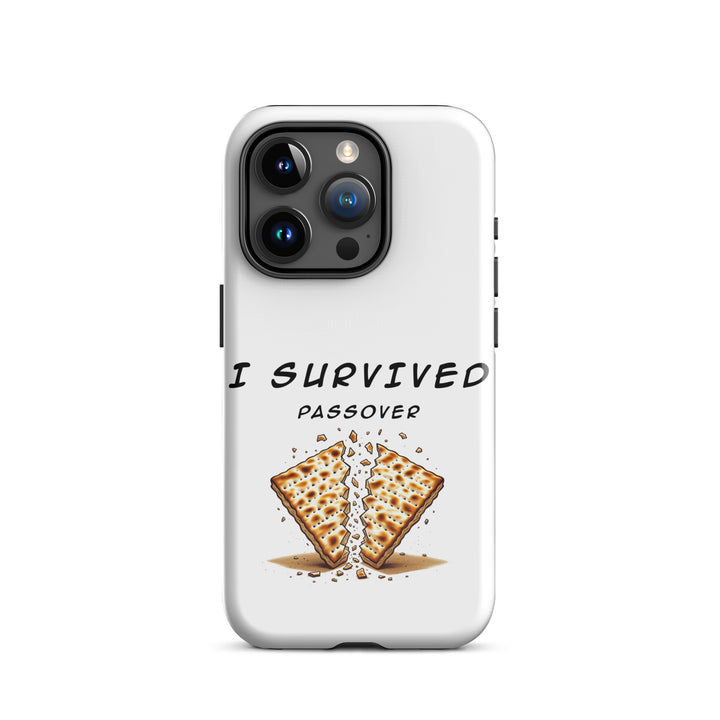 Passover Jewish pride tough phone case for iPhone 15 Pro, glossy finish - front view