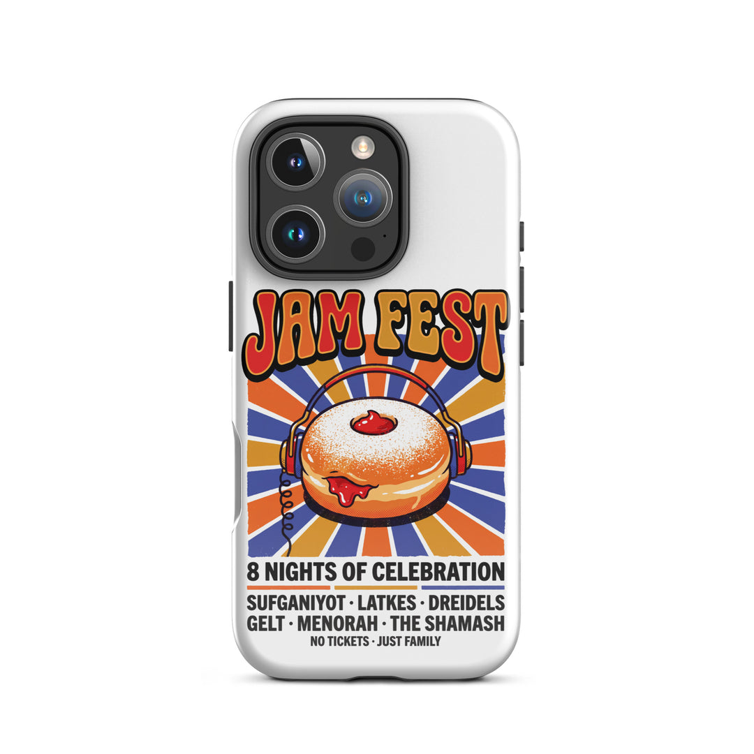 Jam Fest 8 Nights Jewish pride tough phone case for iPhone 16 Pro, glossy finish - front view
