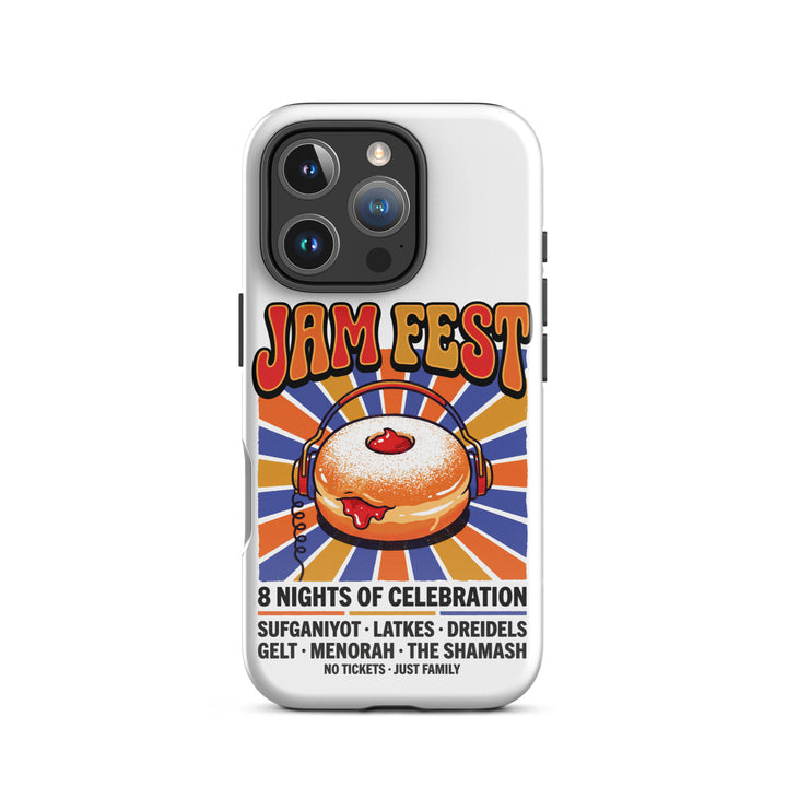 Jam Fest 8 Nights Jewish pride tough phone case for iPhone 16 Pro, glossy finish - front view