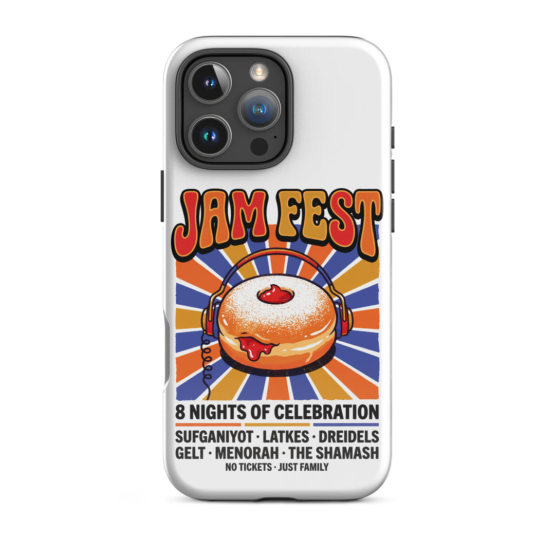 Jam Fest 8 Nights Jewish pride tough phone case for iPhone 16 Pro Max, glossy finish - front view