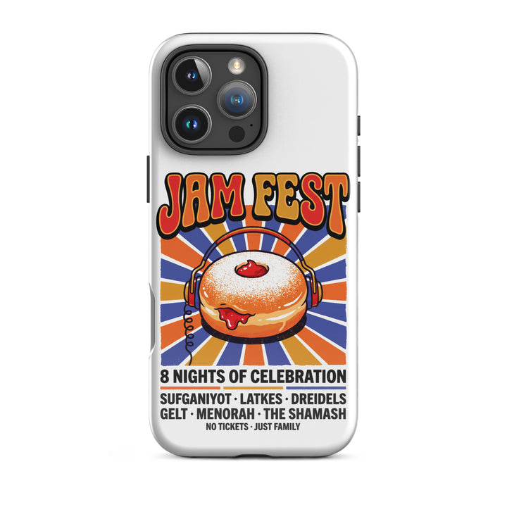 Jam Fest 8 Nights Jewish pride tough phone case for iPhone 16 Pro Max, glossy finish - front view