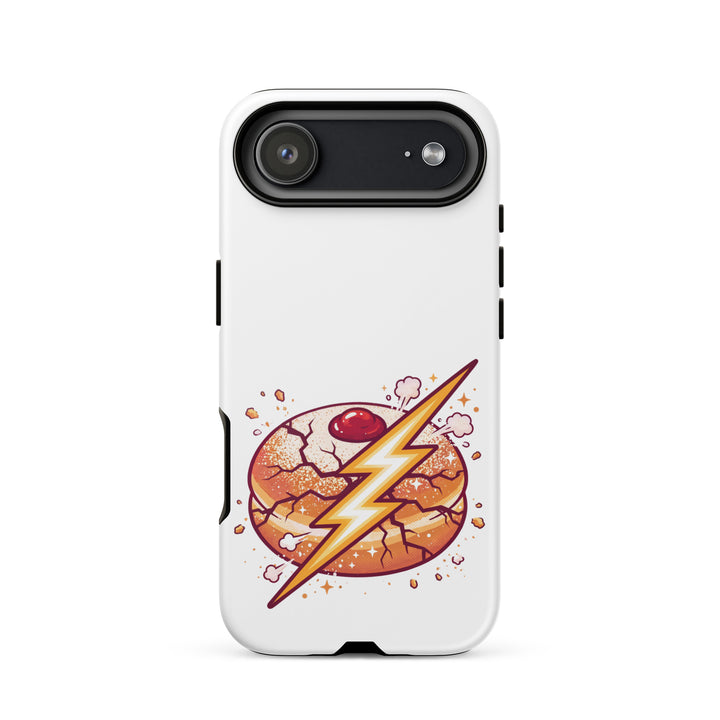 Sufganiyah Lightning Jewish pride tough phone case for iPhone 17 Air, glossy finish - front view
