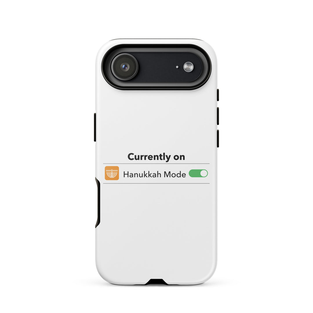 Hanukkah Mode Jewish pride tough phone case for iPhone 17 Air, glossy finish - front view