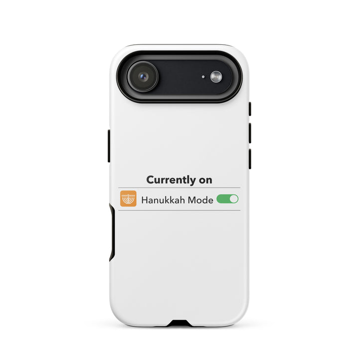 Hanukkah Mode Jewish pride tough phone case for iPhone 17 Air, glossy finish - front view