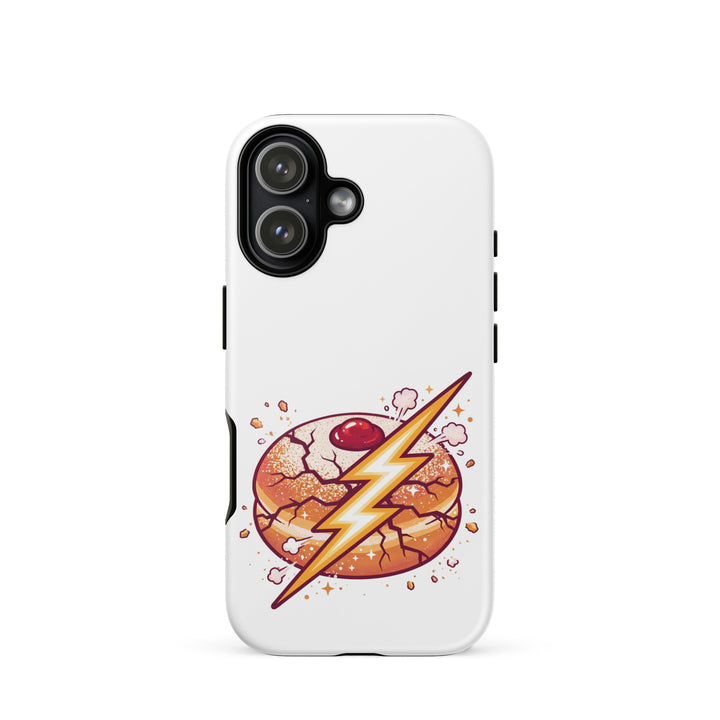 Sufganiyah Lightning Jewish pride tough phone case for iPhone 17, glossy finish - front view