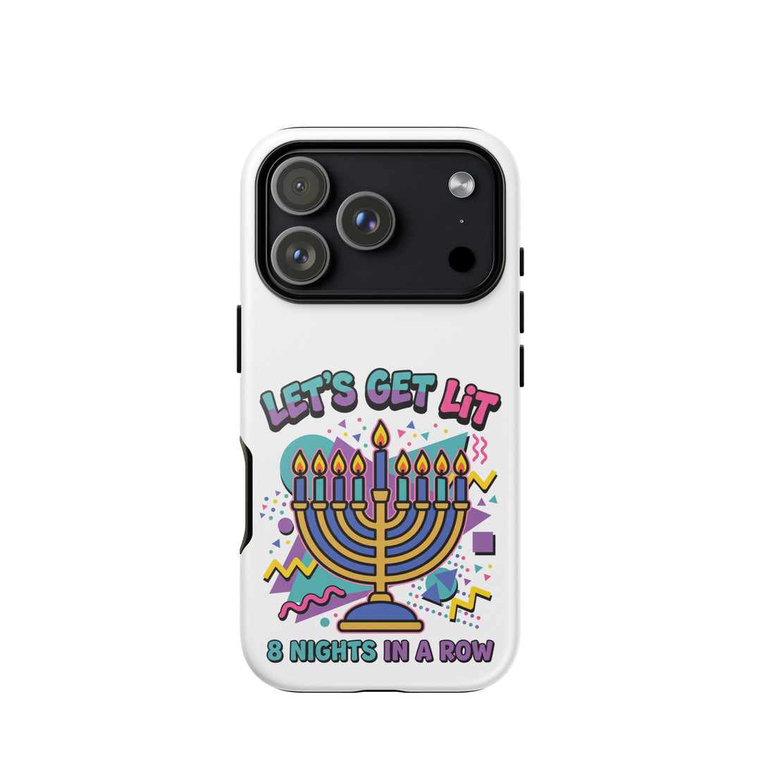 Lets Get Lit 90s Jewish pride tough phone case for iPhone 17 Pro, glossy finish - front view
