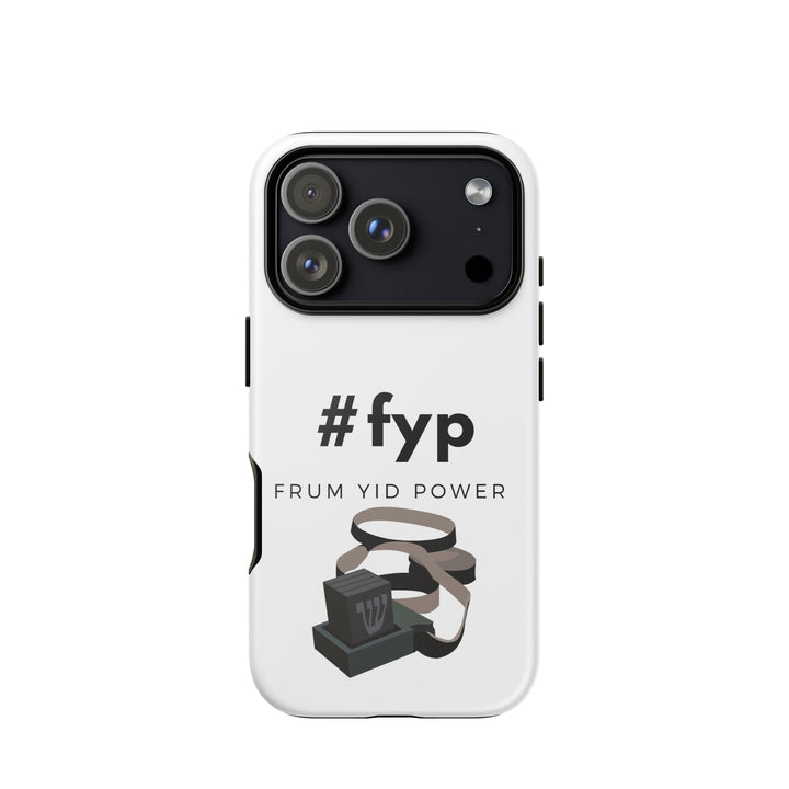 Frum Yid Power Jewish pride tough phone case for iPhone 18 Pro, glossy finish - front view
