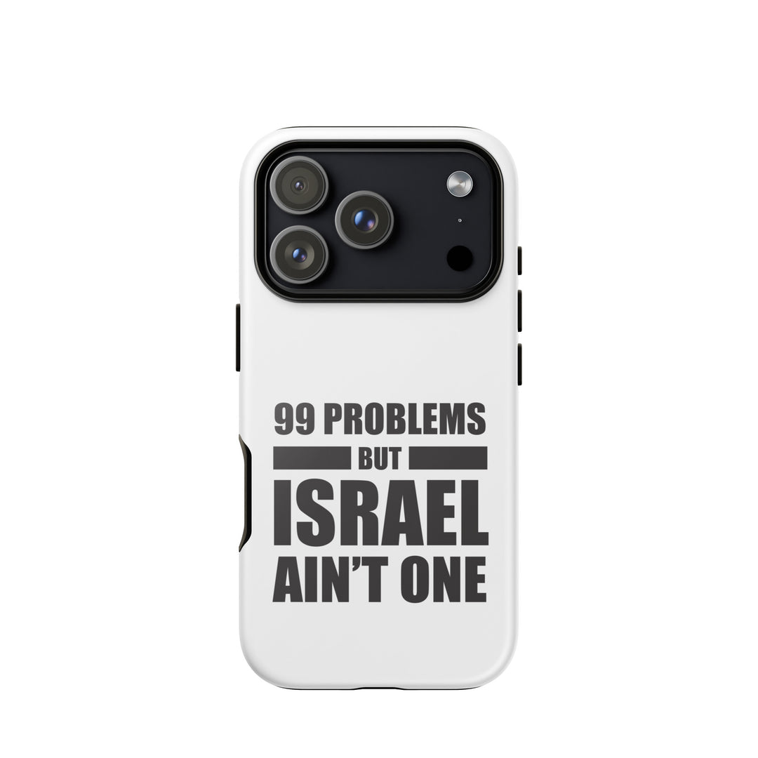 99 Problems Jewish pride tough phone case for iPhone 18 Pro, glossy finish - front view