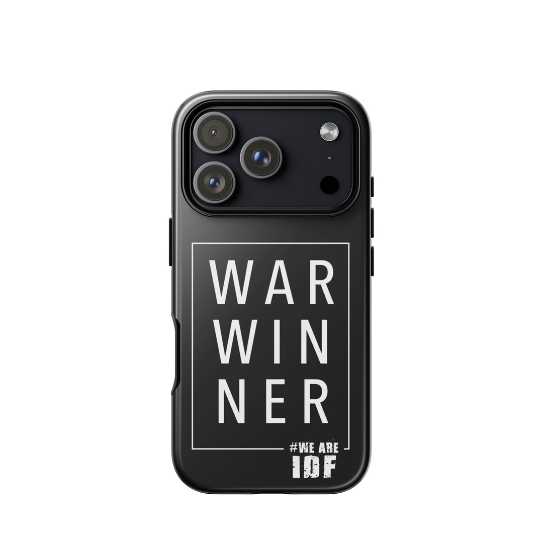Israel War Winner Jewish pride tough phone case for iPhone 18 Pro, glossy finish - front view