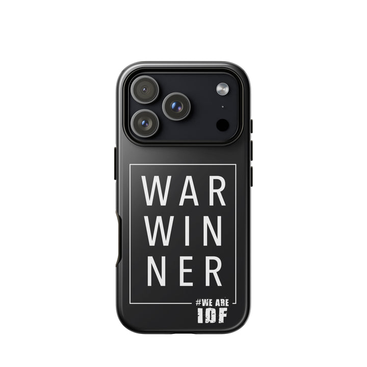 Israel War Winner Jewish pride tough phone case for iPhone 18 Pro, glossy finish - front view
