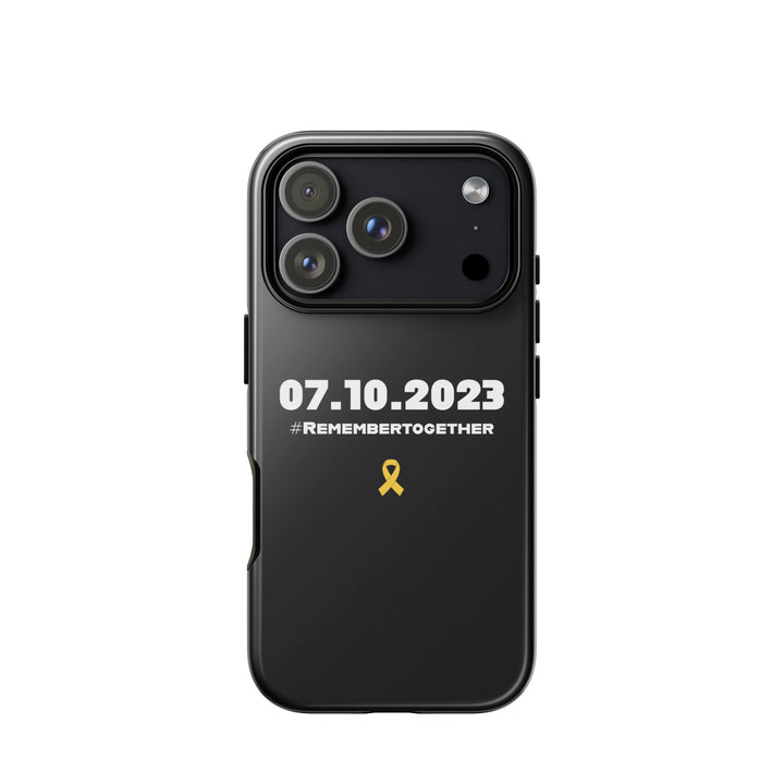 07.10.2023 Remember Together Jewish pride tough phone case for iPhone 18 Pro, glossy finish - front view