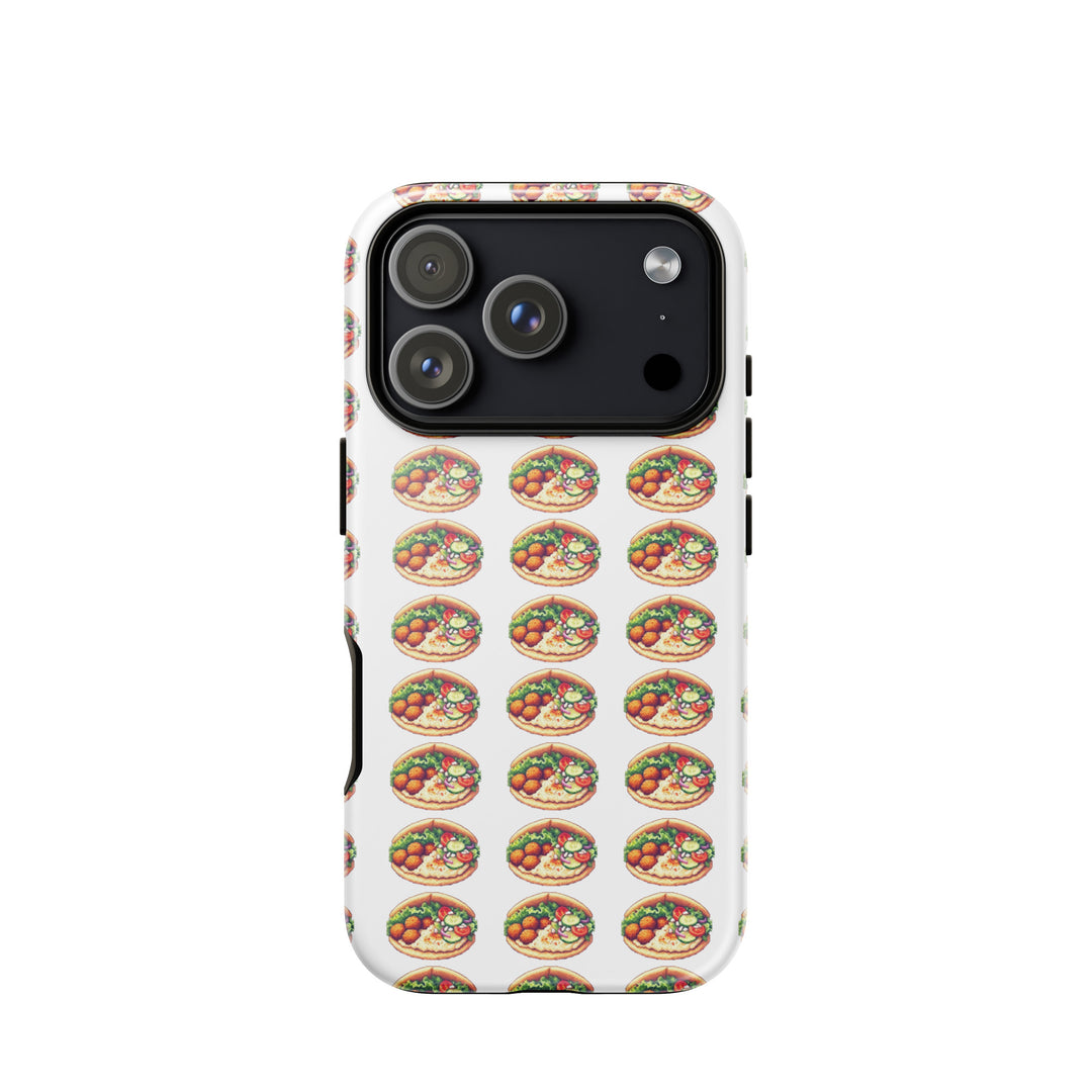 Falafel Party 16 Bit Jewish pride tough phone case for iPhone 18 Pro, glossy finish - front view