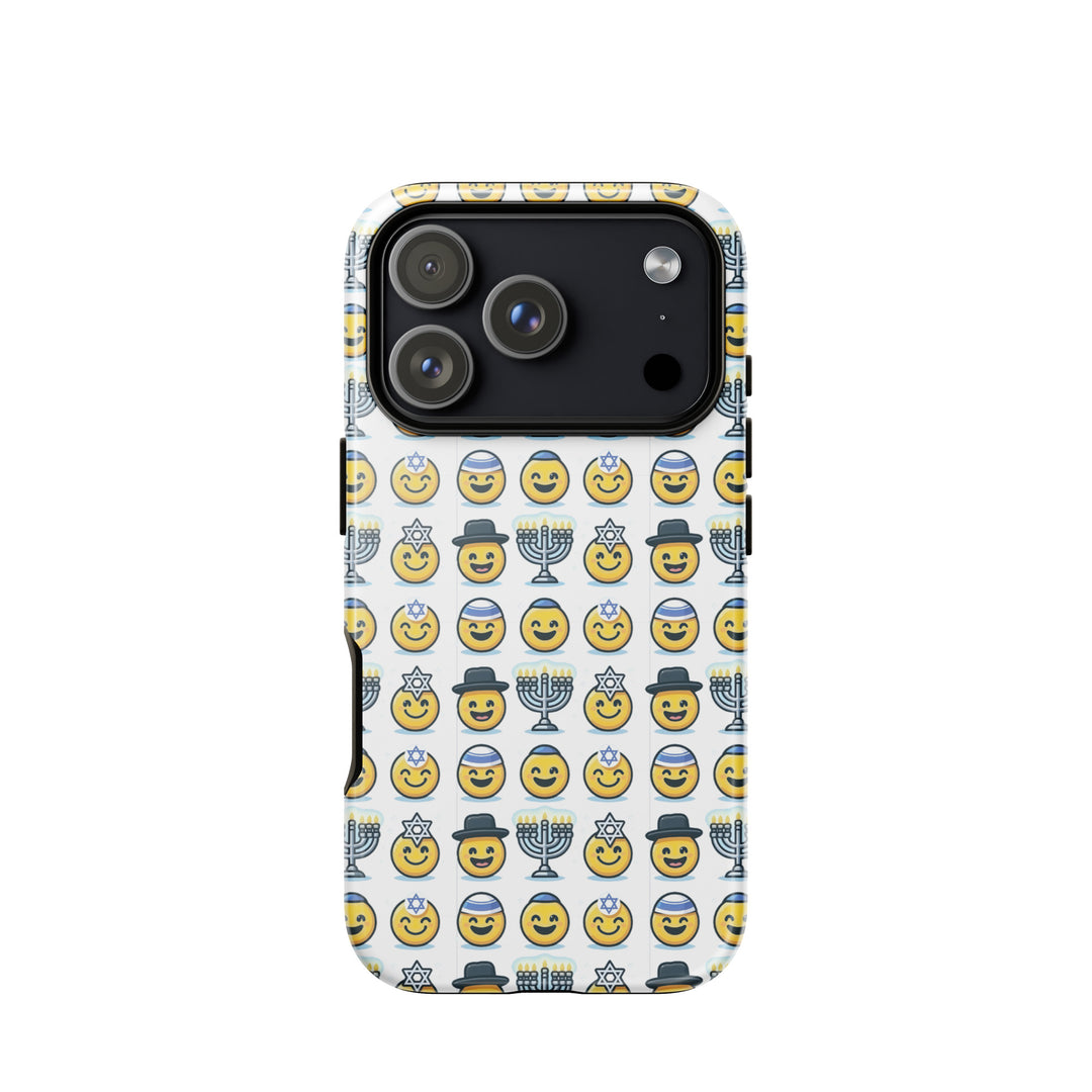 Jewish Emoji Jewish pride tough phone case for iPhone 18 Pro, glossy finish - front view