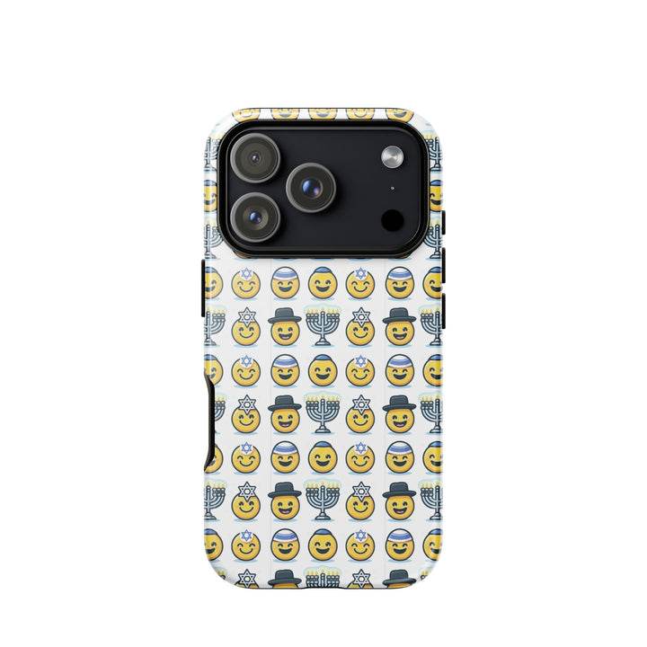 Jewish Emoji Jewish pride tough phone case for iPhone 18 Pro, glossy finish - front view
