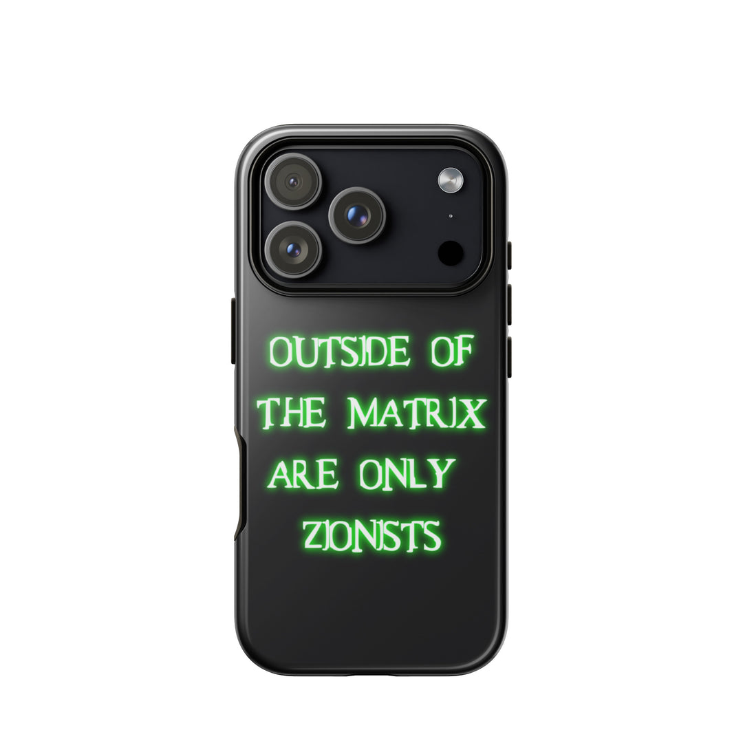 Matrix Jewish pride tough phone case for iPhone 18 Pro, glossy finish - front view