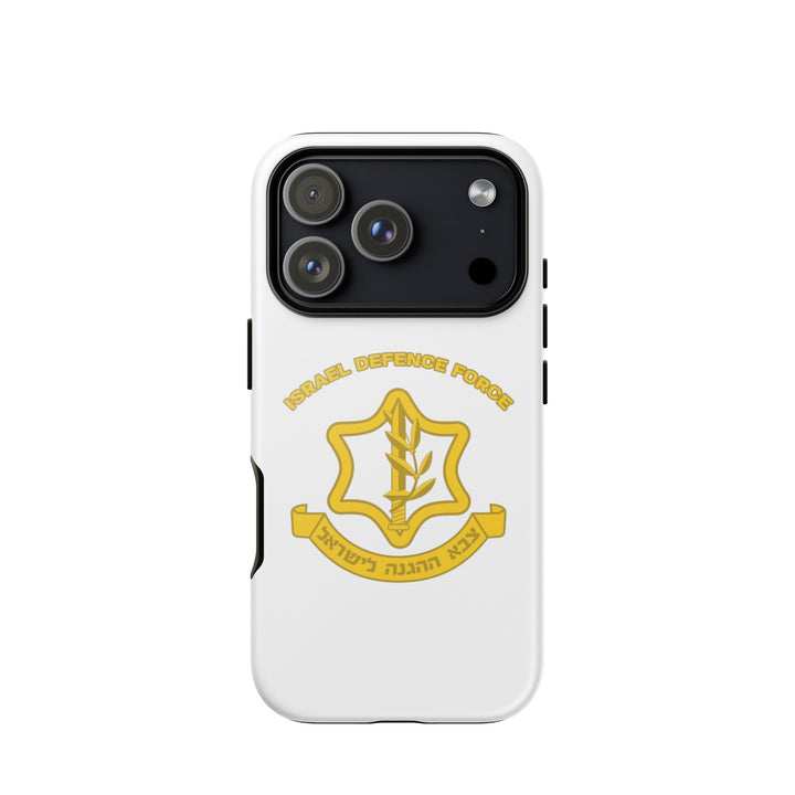 IDF Israel Defense Forces Jewish pride tough phone case for iPhone 18 Pro, glossy finish - front view