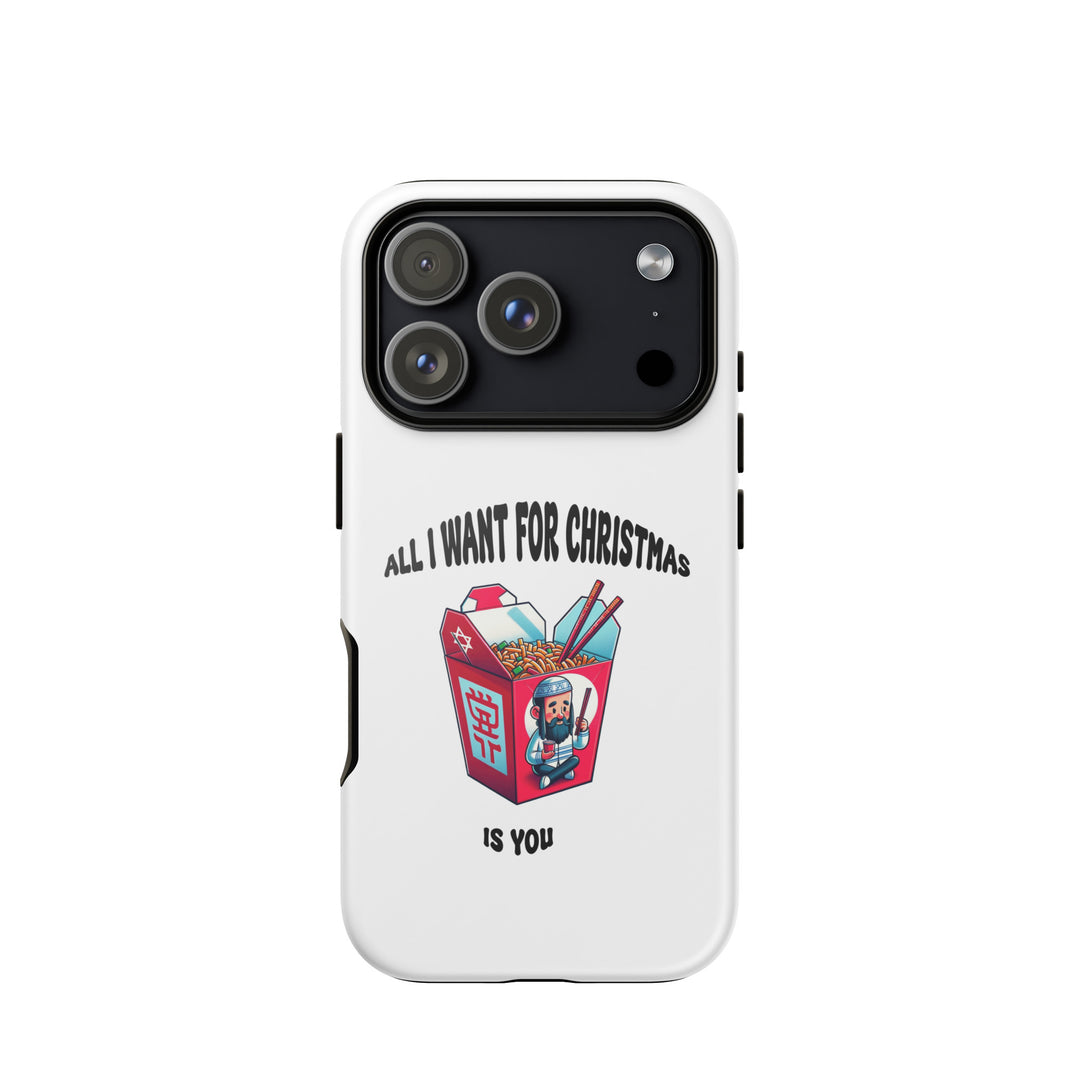 Christmas Jewish pride tough phone case for iPhone 18 Pro, glossy finish - front view
