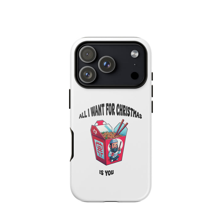 Christmas Jewish pride tough phone case for iPhone 18 Pro, glossy finish - front view