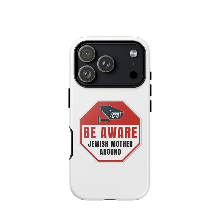 Be aware jewish mother Jewish pride tough phone case for iPhone 18 Pro, glossy finish - front view