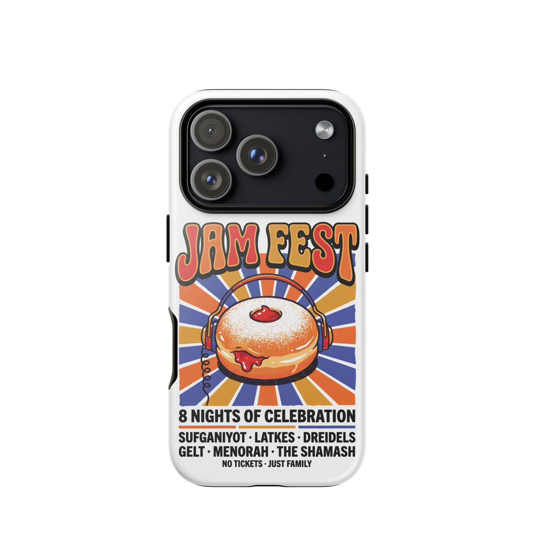 Jam Fest 8 Nights Jewish pride tough phone case for iPhone 18 Pro, glossy finish - front view