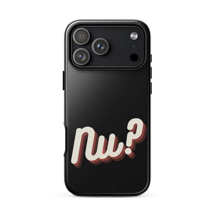 Nu Jewish pride tough phone case for iPhone 18 Pro Max, glossy finish - front view