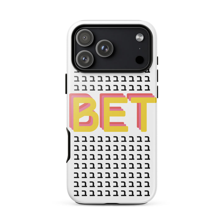 Bet ב Jewish pride tough phone case for iPhone 18 Pro Max, glossy finish - front view