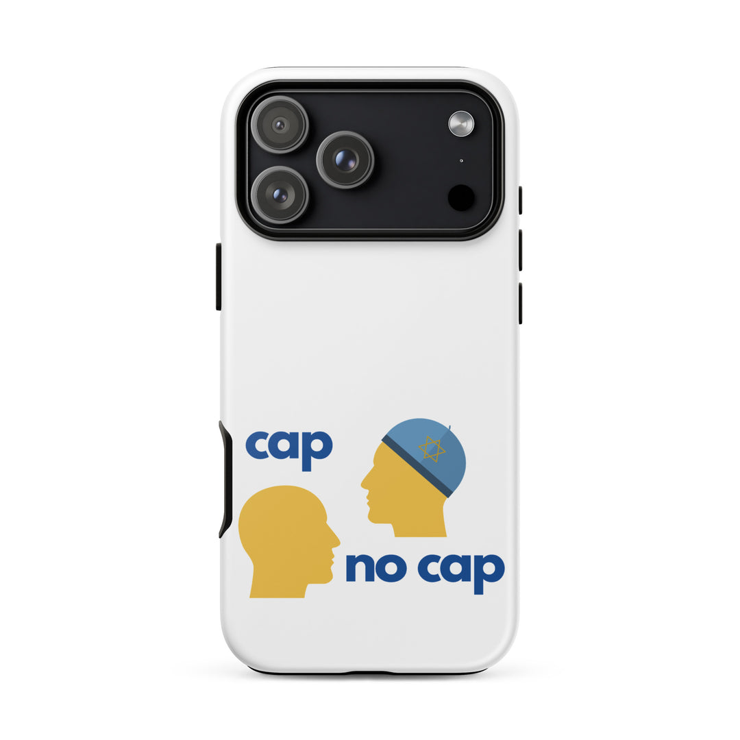 Cap No Cap Jewish pride tough phone case for iPhone 18 Pro Max, glossy finish - front view