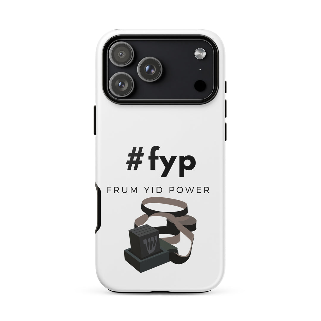 Frum Yid Power Jewish pride tough phone case for iPhone 18 Pro Max, glossy finish - front view