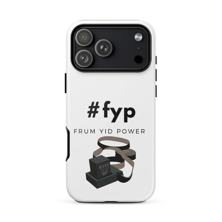 Frum Yid Power Jewish pride tough phone case for iPhone 18 Pro Max, glossy finish - front view