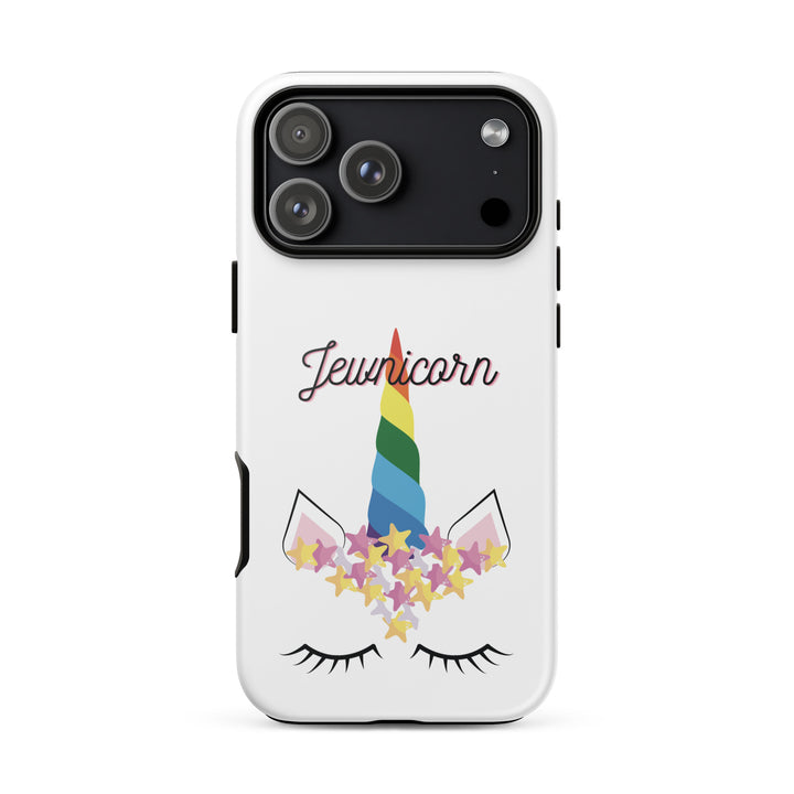 Jewnicorn Jewish pride tough phone case for iPhone 18 Pro Max, glossy finish - front view