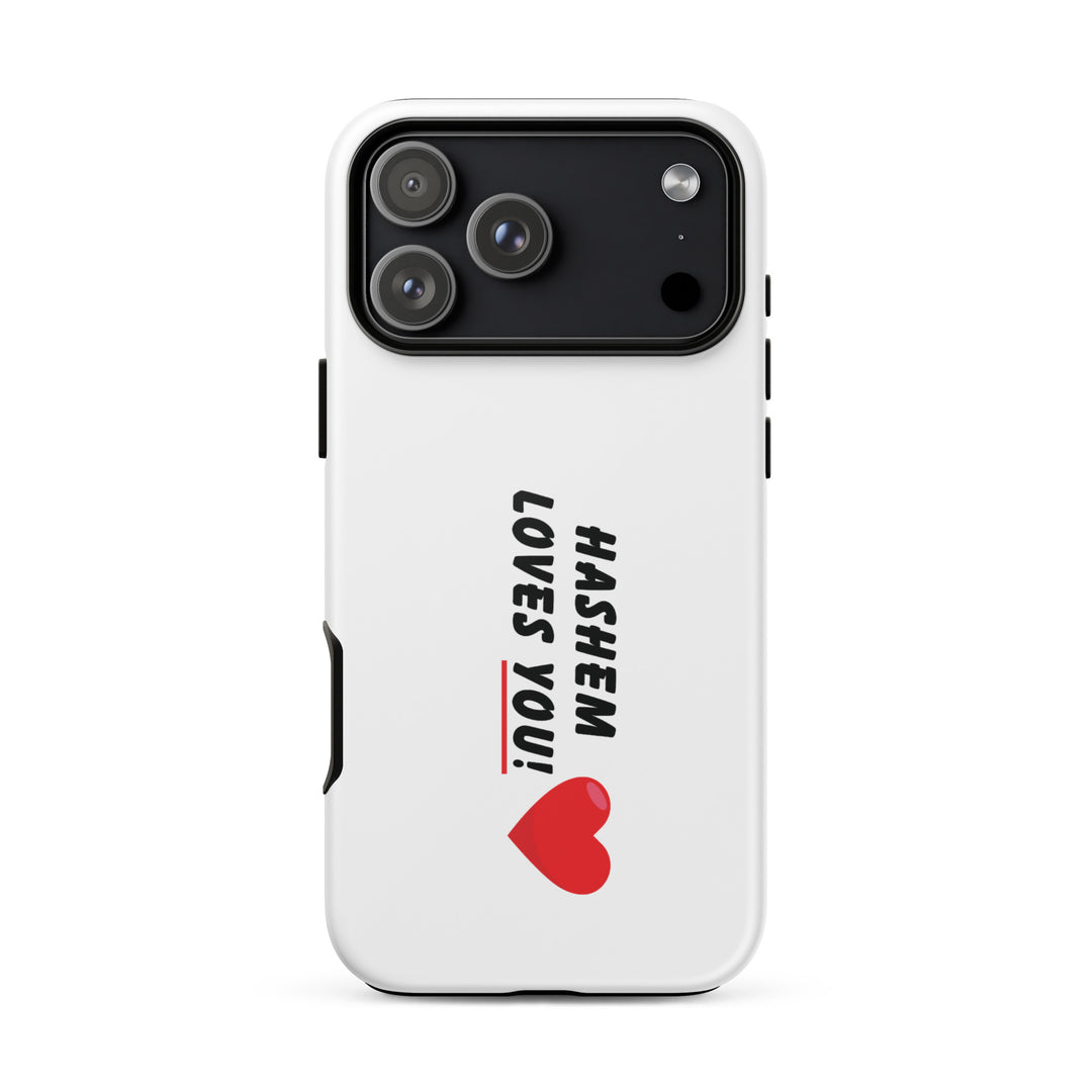 HaShem Loves You Jewish pride tough phone case for iPhone 18 Pro Max, glossy finish - front view