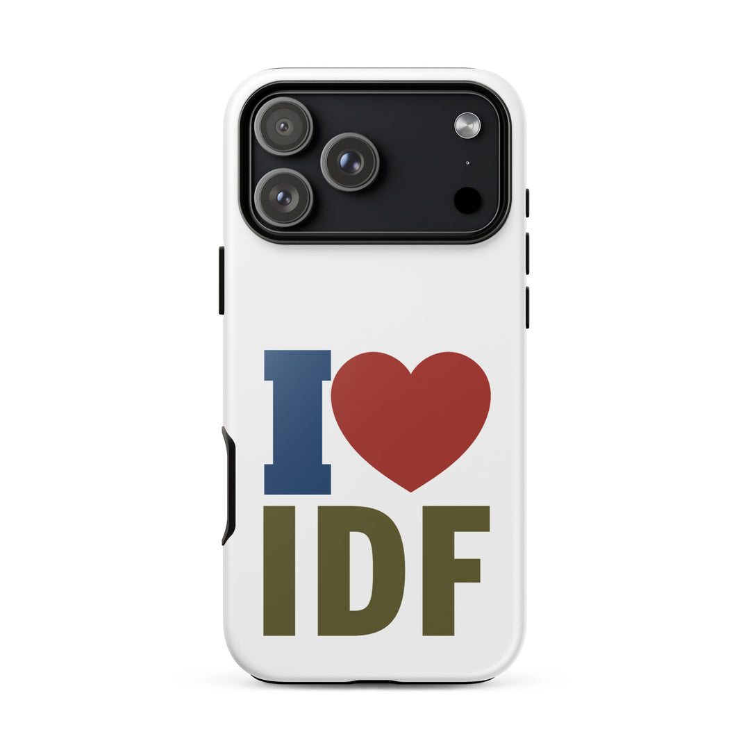 I Love IDF Jewish pride tough phone case for iPhone 18 Pro Max, glossy finish - front view