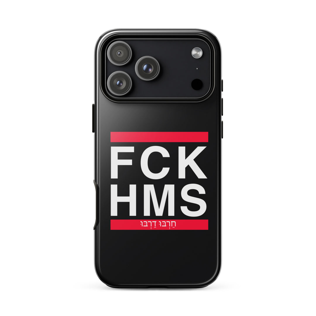 FCK HMS Jewish pride tough phone case for iPhone 18 Pro Max, glossy finish - front view