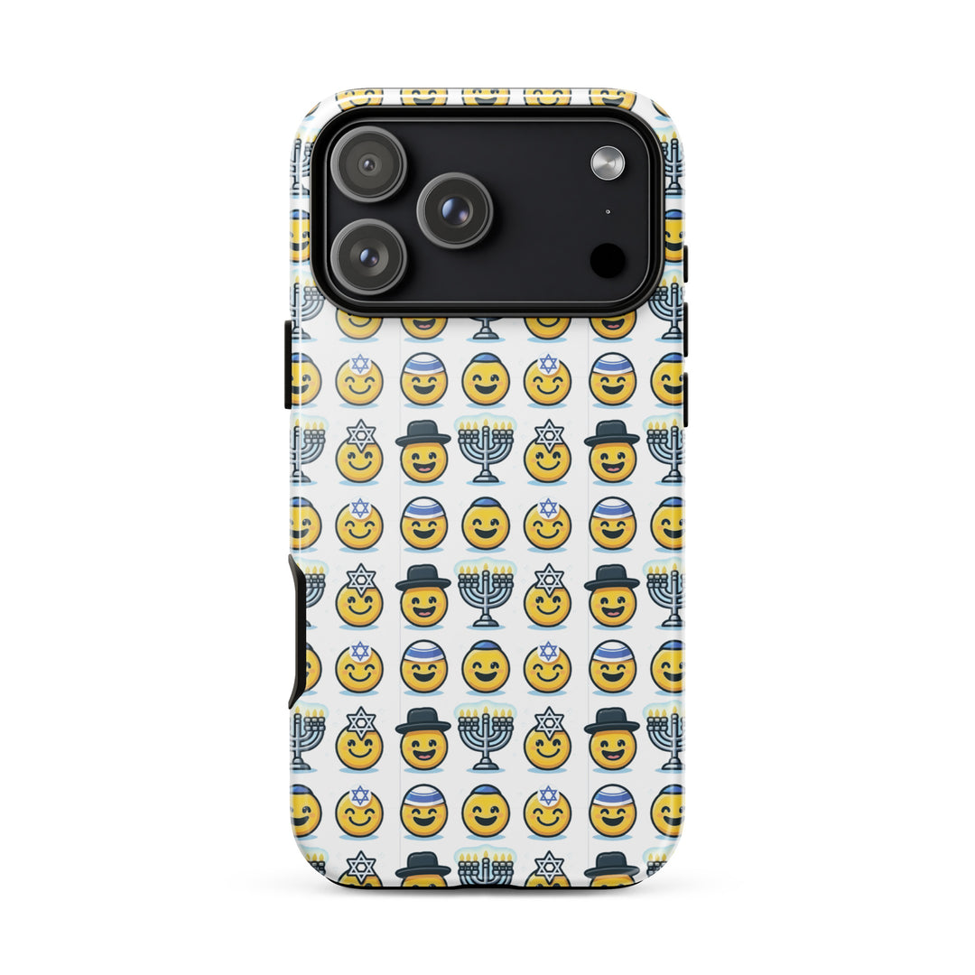 Jewish Emoji Jewish pride tough phone case for iPhone 18 Pro Max, glossy finish - front view