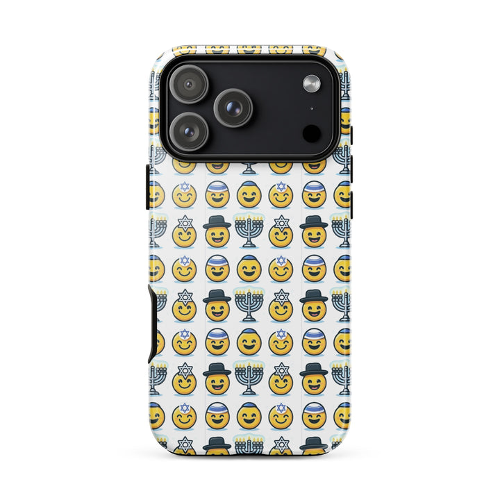 Jewish Emoji Jewish pride tough phone case for iPhone 18 Pro Max, glossy finish - front view