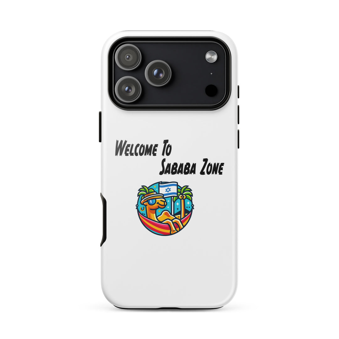 Sababa Zone Jewish pride tough phone case for iPhone 18 Pro Max, glossy finish - front view