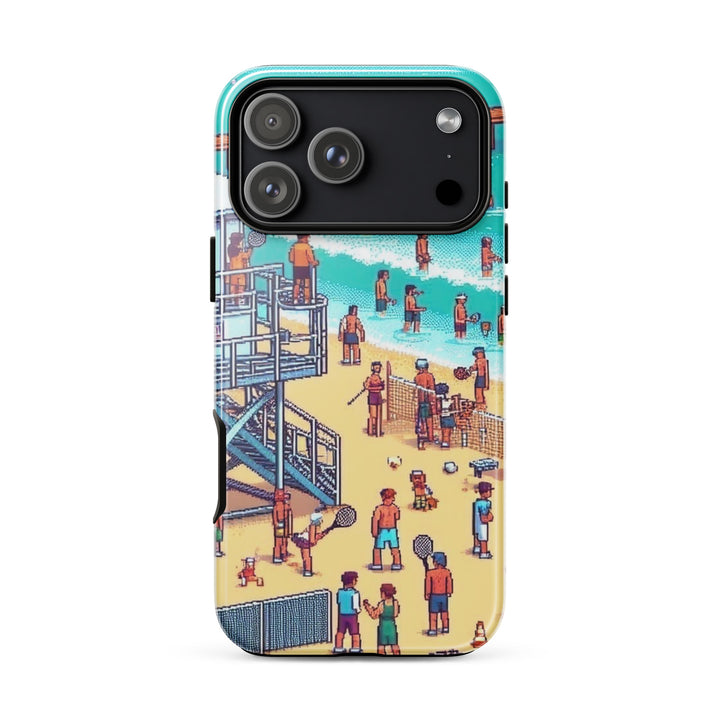 TLV Frishman Beach 16 Bit Jewish pride tough phone case for iPhone 18 Pro Max, glossy finish - front view