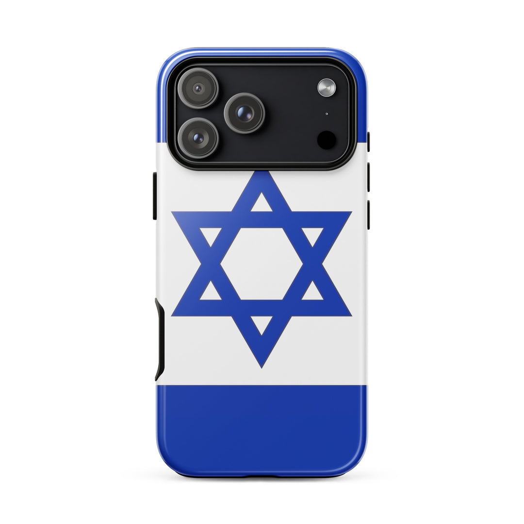 Israel Flag Jewish pride tough phone case for iPhone 18 Pro Max, glossy finish - front view