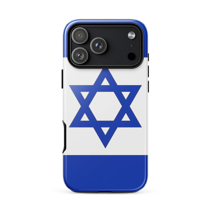 Israel Flag Jewish pride tough phone case for iPhone 18 Pro Max, glossy finish - front view